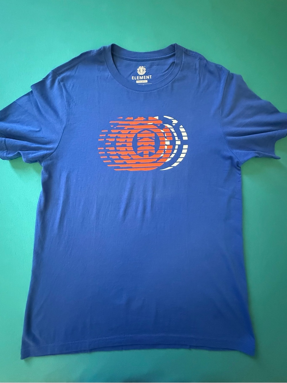 Element Blue Short-Sleeve Tee with Orange & White Graphic